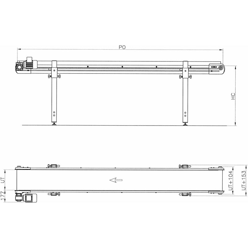 Linear Conveyor with PU/PVC Belt