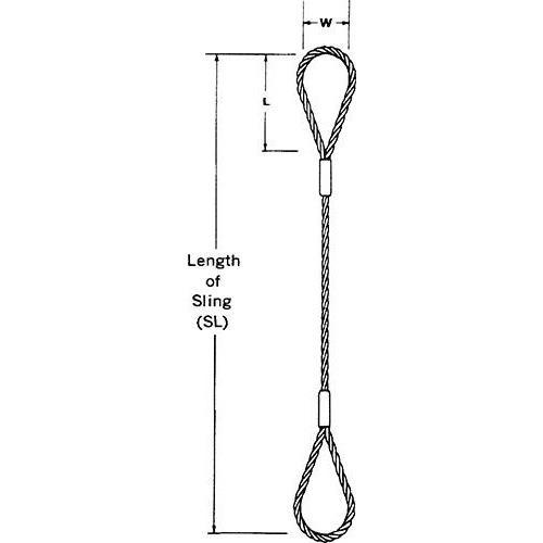 3/8" Single Leg Wire Rope Slings - Plastics Solutions USA
