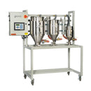 Sistema de secado con varias tolvas conectadas a un Secador - Plastec USA