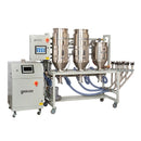 Sistema de secado con varias tolvas conectadas a un Secador - Plastec USA