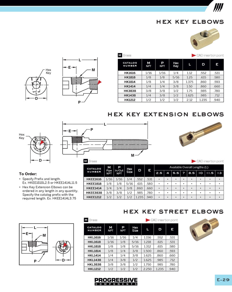 Hex Key Extension Elbows